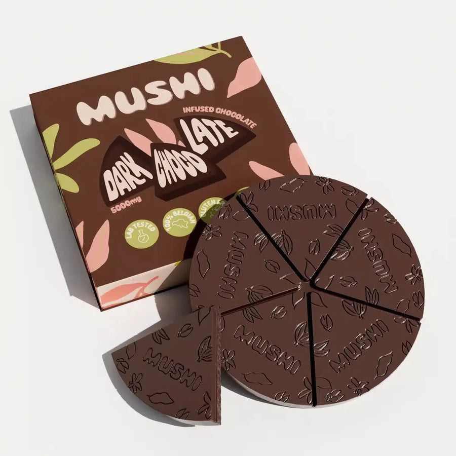 Mushi Mushroom Infused Chocolate Dark Chocolate, bar, Dark Chocolate