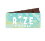 Rize Magic Mushroom Bar, Milk Crunch flavor, 5 g chocolate bar packaging, front view
