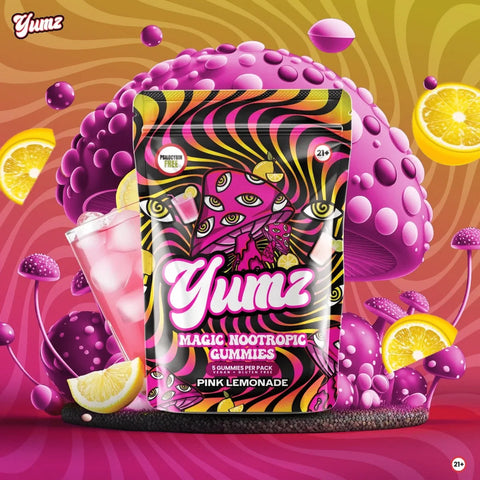 Yumz Magic Nootropic Gummies, Pink Lemonade, 5 count bag